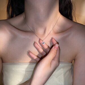 925 Sterling Silver Moonstone Star Necklace by Wishlilly